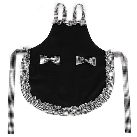 Bowknot Apron Multifunctional Cooking Oil‑Proof Waterproof Antifouling Apron for KitchenBlack In Australia - Darrahopens
