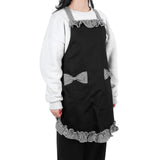 Bowknot Apron Multifunctional Cooking Oil‑Proof Waterproof Antifouling Apron for KitchenBlack