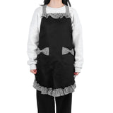 Bowknot Apron Multifunctional Cooking Oil‑Proof Waterproof Antifouling Apron for KitchenBlack