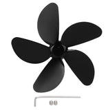 Fireplace Fan Blade Universal Aluminum Alloy 5-Blade Heat Powered Fan Accessory Black In Australia - Darrahopens