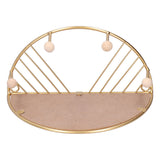 Display Shelf Storage Rack with Clothes Hanger Hook for Home Living Room Entryway GoldS