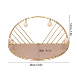 Display Shelf Storage Rack with Clothes Hanger Hook for Home Living Room Entryway GoldS