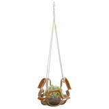 PU Leather Plant Hanger Wall Hanging Planter Shelf Flower Pot Holder Indoor Home Decor YellowL