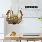 PU Leather Plant Hanger Wall Hanging Planter Shelf Flower Pot Holder Indoor Home Decor YellowL