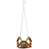 PU Leather Flower Pot Display Holder Succulent Hanging Basket Planter DecorationL Brown