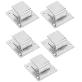 5Pcs Shelf Mount Bracket Hanger Stainless Steel Tube Support Holder Buckle Hardware SilverOpening Type