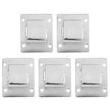 5Pcs Shelf Mount Bracket Hanger Stainless Steel Tube Support Holder Buckle Hardware SilverOpening Type