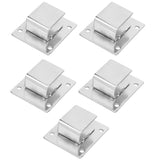 5Pcs Shelf Mount Bracket Hanger Stainless Steel Tube Support Holder Buckle Hardware SilverOpening Type