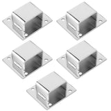 5Pcs Shelf Mount Bracket Hanger Stainless Steel Tube Support Holder Buckle Hardware SilverSealing Type