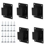 5pcs Wall Shelf Mount Bracket Display Shelf Hook Hanger Rack Tube Bar Holder BlackOpening Type In Australia - Darrahopens