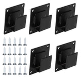 5pcs Wall Shelf Mount Bracket Display Shelf Hook Hanger Rack Tube Bar Holder BlackOpening Type In Australia - Darrahopens