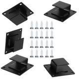 5pcs Wall Shelf Mount Bracket Display Shelf Hook Hanger Rack Tube Bar Holder BlackOpening Type In Australia - Darrahopens