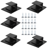 5pcs Wall Shelf Mount Bracket Display Shelf Hook Hanger Rack Tube Bar Holder BlackOpening Type