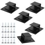 5pcs Wall Shelf Mount Bracket Display Shelf Hook Hanger Rack Tube Bar Holder BlackOpening Type In Australia - Darrahopens