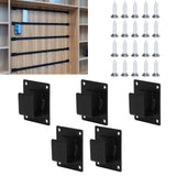 5pcs Wall Shelf Mount Bracket Display Shelf Hook Hanger Rack Tube Bar Holder BlackOpening Type In Australia - Darrahopens