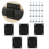 5pcs Wall Shelf Mount Bracket Display Shelf Hook Hanger Rack Tube Bar Holder BlackOpening Type