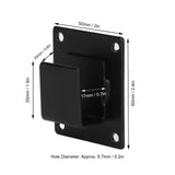 5pcs Wall Shelf Mount Bracket Display Shelf Hook Hanger Rack Tube Bar Holder BlackOpening Type