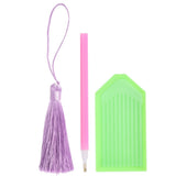 Diamonds Painting Bookmarks with Tassel Pendant Bookmark Art Craft for DIY MakingBird Pattern