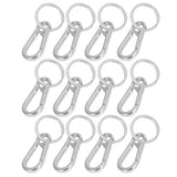 12pcs Alloy Keychain AntiRust No Deformation Glossy Surface for Hanging Key Wallet Zip Belt