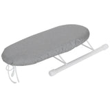 Mini Ironing Board Foldable Sleeve Cuffs Collars Ironing Table for Home Travel UseSilver Cloth