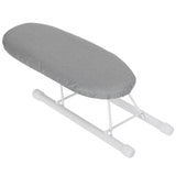 Mini Ironing Board Foldable Sleeve Cuffs Collars Ironing Table for Home Travel UseSilver Cloth