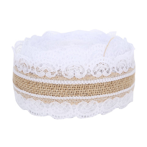 10m DIY Jute Lace Roll Wedding Birthday Party Decoration Crafts Clothing Accessories