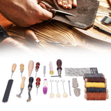 31PCS Leather Sewing Tools DIY Leather Craft Tools Hand Stitching Tool Set Sewing Accessories