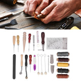 31PCS Leather Sewing Tools DIY Leather Craft Tools Hand Stitching Tool Set Sewing Accessories