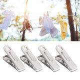 20Pcs Clothes Clips Stainless Steel Clothes Hanging Pins Clamps Home Laundry Underwear Pegs