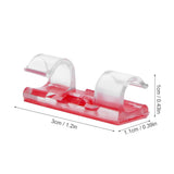 20Pcs Wire Clamp Self adhesive Line Cable Clip Buckle Fastener Desktop Organizer(Transparent )