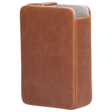 Cigarette Case Magnet Cigarette Box 20 Capacity Pressure Resistant PU Cigarette Case for MenApricot