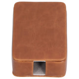 Cigarette Case Magnet Cigarette Box 20 Capacity Pressure Resistant PU Cigarette Case for MenApricot