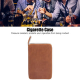 Cigarette Case Magnet Cigarette Box 20 Capacity Pressure Resistant PU Cigarette Case for MenApricot