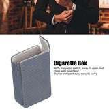 Cigarette Case Magnet Cigarette Box 20 Capacity Pressure Resistant PU Cigarette Case for MenGray