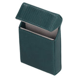 PU Cigarette Case Magnetic Cigarette Box Waterproof and Holds for 20 Cigarettes Lizard Pattern for MenGreen