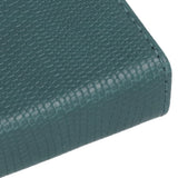 PU Cigarette Case Magnetic Cigarette Box Waterproof and Holds for 20 Cigarettes Lizard Pattern for MenGreen