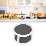 Cabinet Turntable Organizer Antislip Rotatable Storage Tray Multifunctional Rotating Spice Rack for Kitchen Single Double Layer Small Size