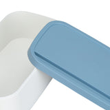 Portable Storage Box Reusable Dustproof Mouth Muffle Face Cover Organizer High Capacity for Home SchoolBlue
