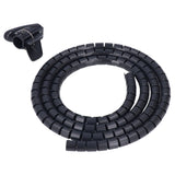 Spiral Cable Wrap Organizer Dia 20mm/0.79in Wire Winding Tube Cord Management System for Home Office TV DVD PC Cable1.5m/4.9ft