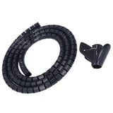 Spiral Cable Wrap Organizer Dia 20mm/0.79in Wire Winding Tube Cord Management System for Home Office TV DVD PC Cable1.5m/4.9ft