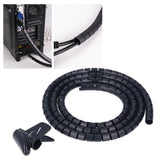 Spiral Cable Wrap Organizer Dia 20mm/0.79in Wire Winding Tube Cord Management System for Home Office TV DVD PC Cable1.5m/4.9ft