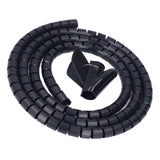 Spiral Cable Wrap Organizer Dia 20mm/0.79in Wire Winding Tube Cord Management System for Home Office TV DVD PC Cable2m/6.6ft