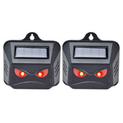 2pcs Animal Repeller Red LED Strobe Lights Waterproof Design Solar Automatic Charging ABS Housing Black Deterrent Tool In Australia - Darrahopens