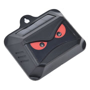 2pcs Animal Repeller Red LED Strobe Lights Waterproof Design Solar Automatic Charging ABS Housing Black Deterrent Tool