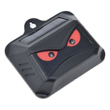 2pcs Animal Repeller Red LED Strobe Lights Waterproof Design Solar Automatic Charging ABS Housing Black Deterrent Tool