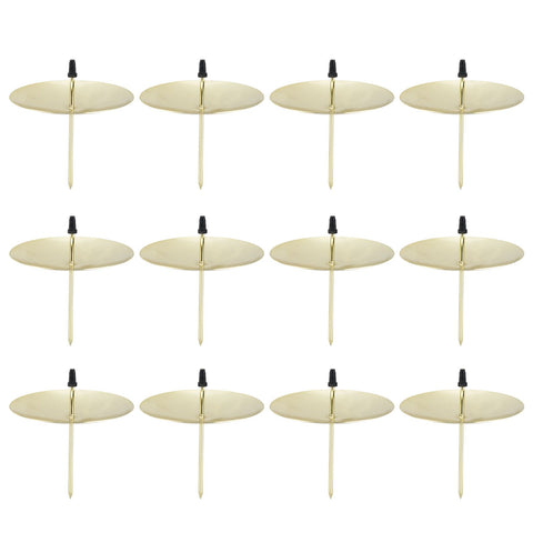 12pcs Candle Plate Iron Material 7x6.5cm/2.8x2.6in Gold Stable Reliable Decorative Wearable Fixing Holder for Party In Australia - Darrahopens