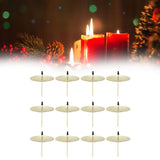 12pcs Candle Plate Iron Material 7x6.5cm/2.8x2.6in Gold Stable Reliable Decorative Wearable Fixing Holder for Party