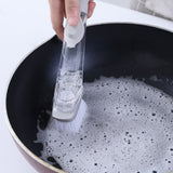 Hydraulic Brush Automatic Adding Liquid Pot Soft Kitchen Brush Kitchen Utensils for Pot Bowl1Pc Handle 1Pc Brush