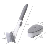 Hydraulic Brush Automatic Adding Liquid Pot Soft Kitchen Brush Kitchen Utensils for Pot Bowl1Pc Handle 1Pc Brush 2Pcs Sponges In Australia - Darrahopens