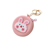 Coin Purse Silicone Cute Zipper Closure Gift Choice Women Change Pouch Wallet for Lipstick KeysRound, Pink Rabbit In Australia - Darrahopens